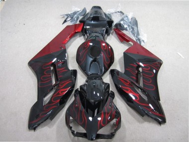 Online 2004-2005 Honda CBR1000RR Motorcycle Fairing - Glossy Black Red Flame Canada
