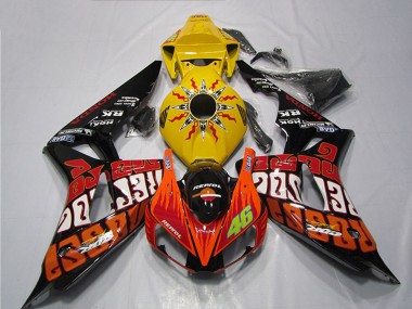 Online 2004-2005 Honda CBR1000RR Motorcycle Fairing - Yellow Orange Glossy Black Repsol Rossi 46 Canada
