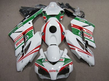 Online 2004-2005 Honda CBR1000RR Motorcycle Fairings - White Red Green Castrol Canada