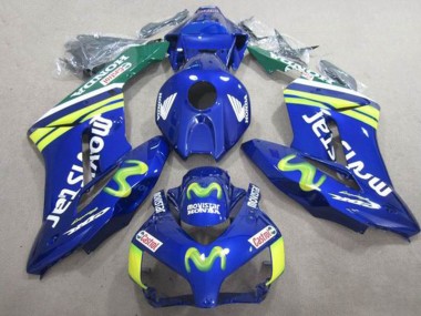 Online 2004-2005 Honda CBR1000RR Motorcycle Fairings - Blue Green Yellow MoviStar Castrol Canada