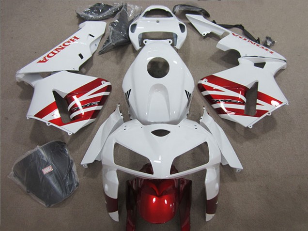 2004-2005 Honda CBR1000RR Motorcycle Fairing - White Red Black Canada