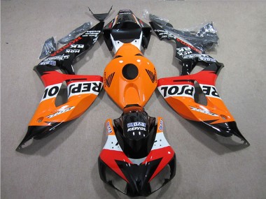Online 2006-2007 Honda CBR1000RR Motorcycle Fairings Kits - Orange White Red Glossy Black Repsol Canada