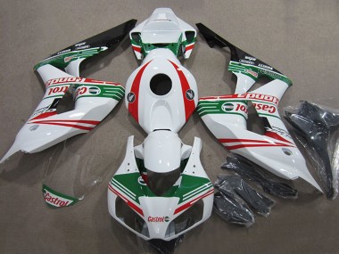Online 2006-2007 Honda CBR1000RR Motorcycle Fairings - White Red Green Glossy Black Castrol Canada