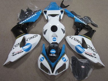 Online 2006-2007 Honda CBR1000RR Motorcycle Fairings - White Light Blue Glossy Black Konica Minolta Canada