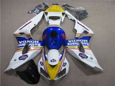 Online 2006-2007 Honda CBR1000RR Motorcycle Fairings - White Blue Yellow Gold Rothmans Canada