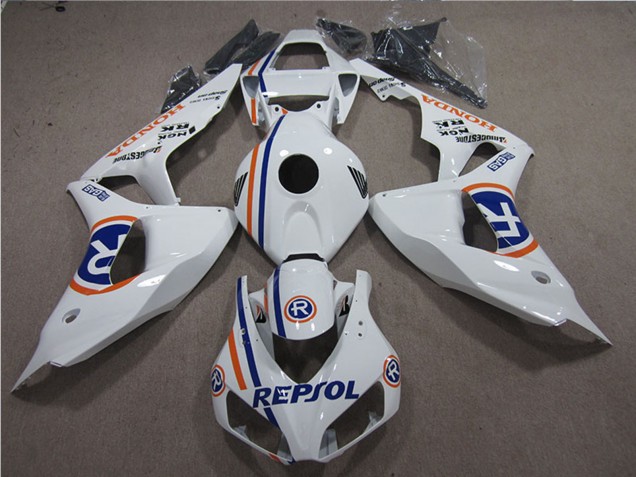 2006-2007 Honda CBR1000RR Motorcycle Fairings - White Blue Repsol Canada