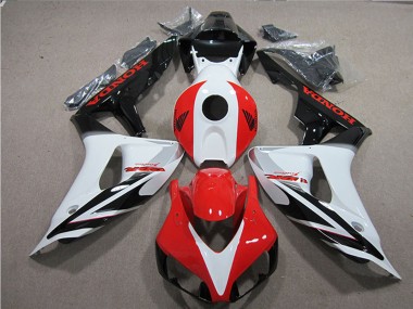 Online 2006-2007 Honda CBR1000RR Motorcycle Fairings - White Red Glossy Black Fireblade Canada