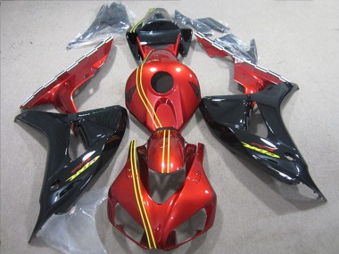 Online 2006-2007 Honda CBR1000RR Motorcycle Fairings - Red Yellow Glossy Black Canada
