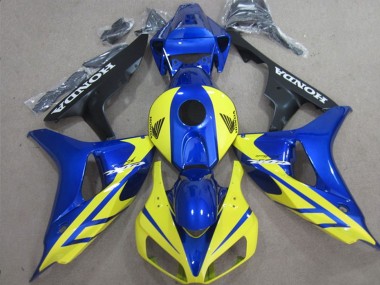 Online 2006-2007 Honda CBR1000RR Motorcycle Fairings - Blue Yellow Glossy Black Canada