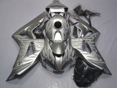 Online 2006-2007 Honda CBR1000RR Motorcycle Fairings - Silver White Flame Canada