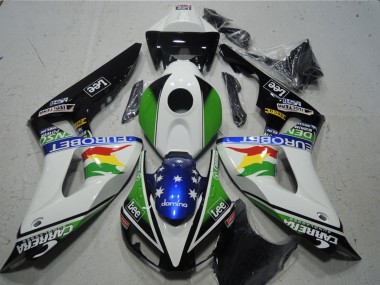 Online 2006-2007 Honda CBR1000RR Motorcycle Fairings - White Green Red Yellow Blue Glossy Black Carrera EuroBet Lee Canada