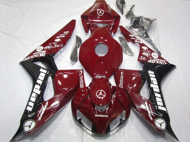 2006-2007 Honda CBR1000RR Motorcycle Fairings - Maroon Red Glossy Black White Jordan Canada