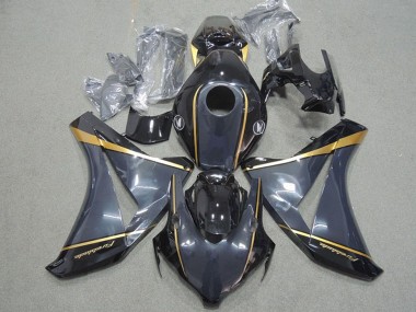 Online 2008-2011 Honda CBR1000RR Motorcycle Fairings - Dark Blue Gold Glossy Black Fireblade Canada