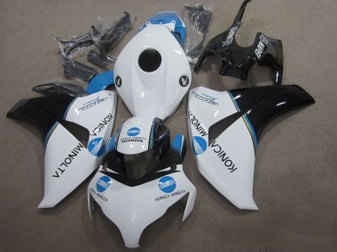 Online 2008-2011 Honda CBR1000RR Motorcycle Fairing - White Blue Glossy Black Konica Minolta Canada