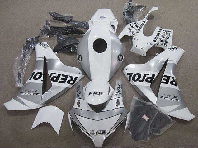 2008-2011 Honda CBR1000RR Motorcycle Fairing - White Silver Black Repsol Canada