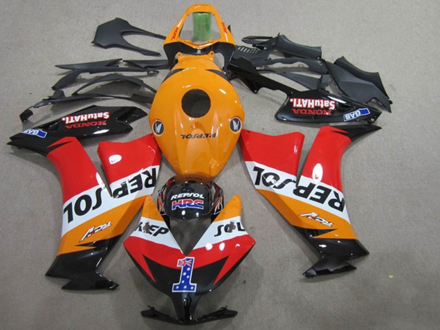 2012-2016 Honda CBR1000RR Motorcycle Fairings - Orange White Red Glossy Black Repsol 1 Canada
