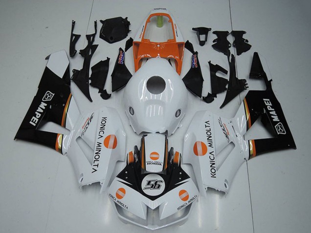 2012-2016 Honda CBR1000RR Motorcycle Fairings - White Orange Glossy Black Konica Minolta 56 Canada