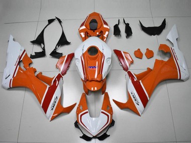 Online 2017-2023 Honda CBR1000RR Motorcycle Fairings - White Orange Red HRC Canada
