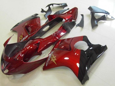 Online 1996-2007 Honda CBR1100XX Blackbird Motorcycle Fairings - Candy Red Glossy Black Canada
