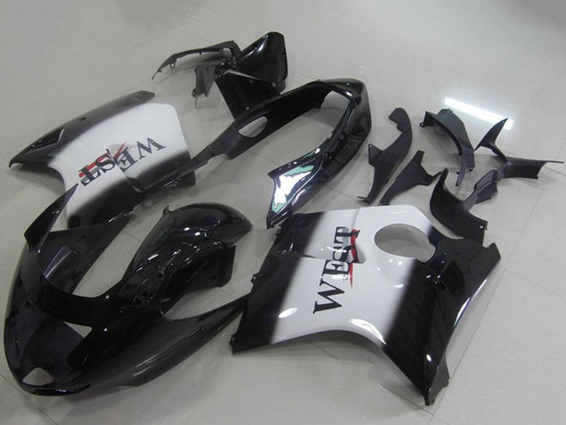 1996-2007 Honda CBR1100XX Blackbird Abs Motorcycle Fairings - Glossy Black White West Canada