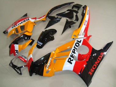 Online 1995-1996 Honda CBR600 F3 Motorcycle Fairings - Orange White Glossy Black Repsol Canada