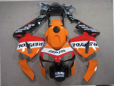 Online 2003-2004 Honda CBR600RR Bike Fairings - Orange White Red Glossy Black Repsol Canada