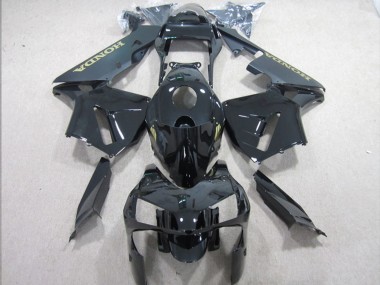 Online 2003-2004 Honda CBR600RR Motorcycle Fairings - Glossy Black Matte Black Gold Decal Canada