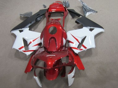 Online 2003-2004 Honda CBR600RR Motorcycle Fairings - Red White Matte Black Canada