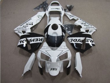 Online 2003-2004 Honda CBR600RR Motorcycle Fairings - White Glossy Black Repsol Canada