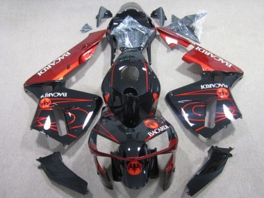 Online 2003-2004 Honda CBR600RR Motorcycle Fairings - Glossy Black Red RACARDI Canada