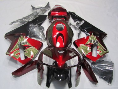 Online 2005-2006 Honda CBR600RR Motorcycle Fairing - Black Red Canada
