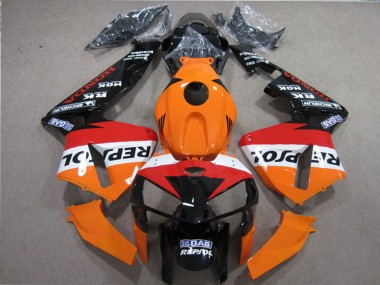 Online 2005-2006 Honda CBR600RR Motorcycle Fairings Kits - Orange White Red Glossy Black Repsol Canada