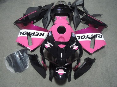 Online 2005-2006 Honda CBR600RR Motorcycle Fairings - Glossy Black Pink Repsol Canada