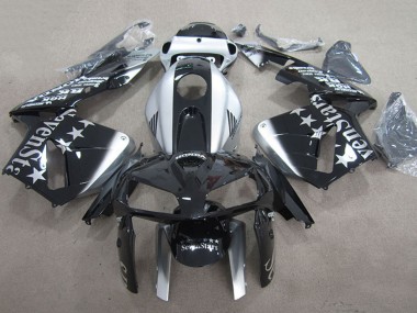 Online 2005-2006 Honda CBR600RR Motorcycle Fairings - Glossy Black Silver SevenStars Canada