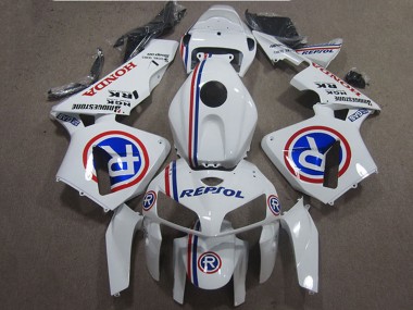 Online 2005-2006 Honda CBR600RR Motorcycle Fairings - White Blue Repsol Canada