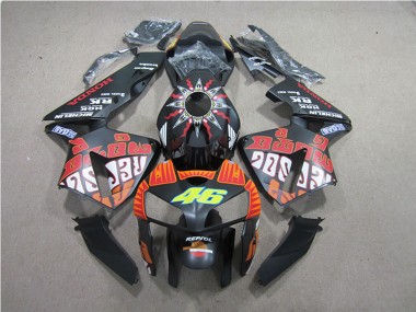 Online 2005-2006 Honda CBR600RR Motorcycle Fairings - Matte Black Valentino Rossi Repsol 46 Canada