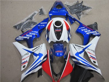Online 2007-2008 Honda CBR600RR Bike Fairings - White Red Blue HRC Canada
