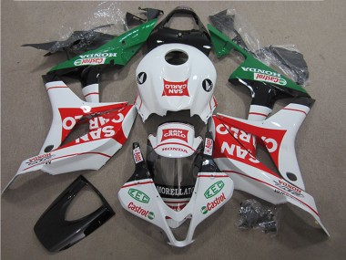 Online 2007-2008 Honda CBR600RR Motorcycle Fairing - White Red Green San Carlo Canada
