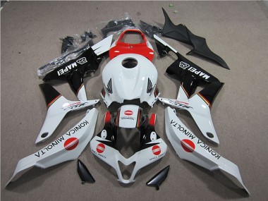 Online 2007-2008 Honda CBR600RR Motorcycle Fairings - White Red Glossy Black Konica Minolta MAPEI Canada