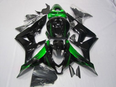 Online 2007-2008 Honda CBR600RR Motorcycle Fairings Kits - Green Glossy Black Canada