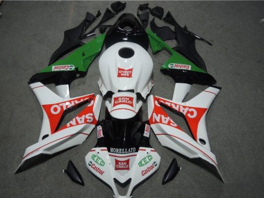 Online 2007-2008 Honda CBR600RR Motorcycle Fairings - White Red Green San Carlo Canada