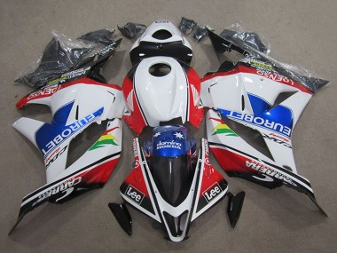 Online 2009-2012 Honda CBR600RR Motorcycle Fairings - White Red Blue EuroBet Lee Canada