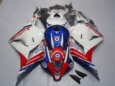 Online 2009-2012 Honda CBR600RR Motorcycle Fairings - White Blue Red Canada
