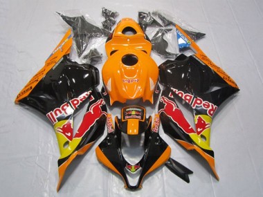 Online 2009-2012 Honda CBR600RR Motorcycle Fairings - Orange Yellow Glossy Black Red Bull Canada