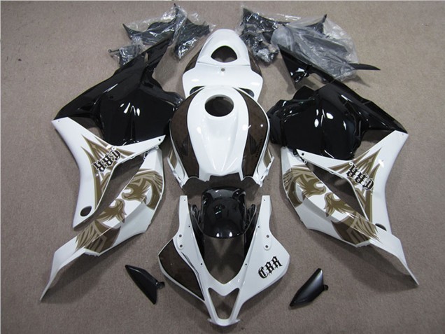 2009-2012 Honda CBR600RR Motorcycle Fairings Kits - White Glossy Black Canada