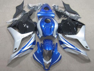 Online 2009-2012 Honda CBR600RR Motorcycle Fairings - Silver Blue Glossy Black Stripe Canada