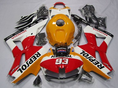 Online 2013-2023 Honda CBR600RR Motorcycle Fairing - Orange White Red Glossy Black Repsol 93 Canada