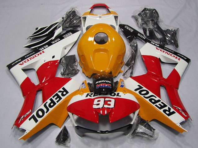 2013-2023 Honda CBR600RR Motorcycle Fairing - Orange White Red Glossy Black Repsol 93 Canada