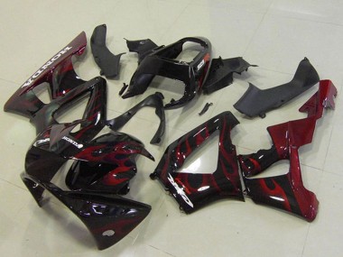 Online 2000-2001 Honda CBR900RR 929 Motorcycle Fairings - Glossy Black Red Flame Canada
