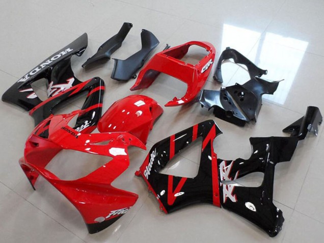 2000-2001 Honda CBR900RR 929 Motorcycle Fairings - Red Glossy Black Stripe Canada